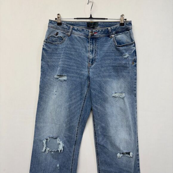 Vintage Apple Bottoms Women Jeans Size 12 Denim Y2K Embroidered D045 -9 - Picture 15 of 16